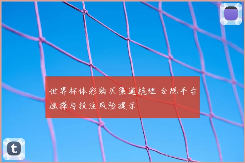 世界杯体彩购买渠道梳理 合规平台选择与投注风险提示